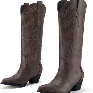 NEVER WORN Brown Western Leather Boots